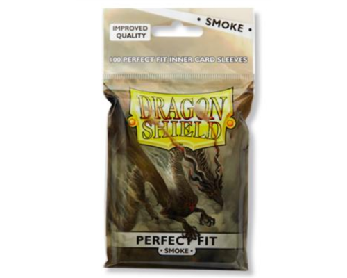 Dragon Shield Standard Perfect Fit Sleeves - Clear/Smoke (100 Sleeves)