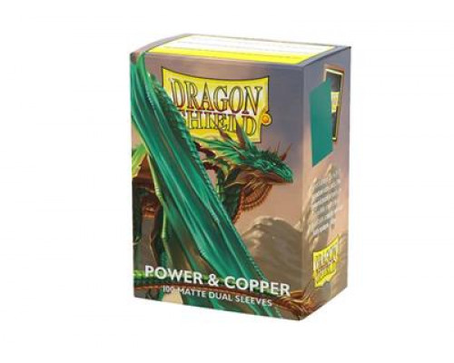 Dragon Shield Sleeves - Standard size - Matte Dual - Power & Copper (100 Sleeves)