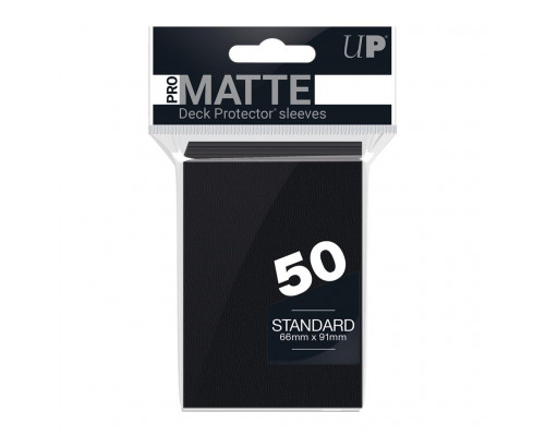 UP - Standard Sleeves - Pro-Matte - Non Glare - Black (50 Sleeves)