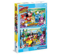 Clementoni Puzzle 2x20el Myszka Mickey i wyścigi (07034)
