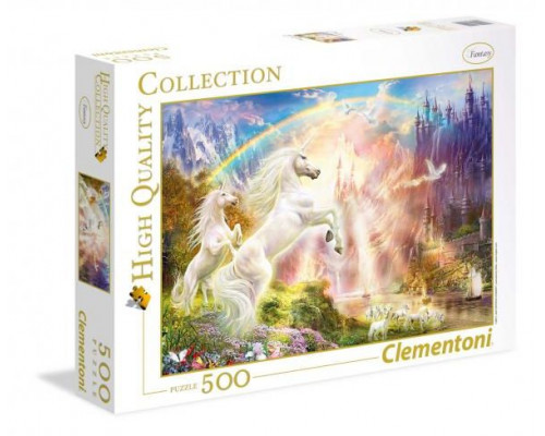 Clementoni Puzzle 500 elementów. HQC - Sunset Unicorns (35054 CLEMENTONI)