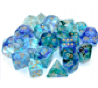 Chessex Tens d10 Sets - Nebula TM Oceanic/gold Luminary Set of Ten d10's