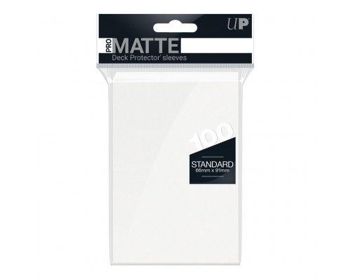 UP - Standard Deck Protector - PRO-Matte White (100 Sleeves)