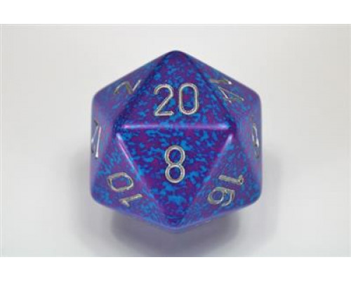 Chessex Speckled 34mm 20-Sided Dice - Silver Tetra