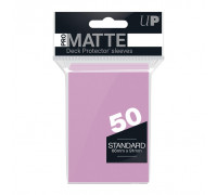 UP - Standard Sleeves - Pro-Matte - Non Glare - Pink (50 Sleeves)