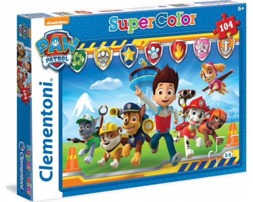 Clementoni Puzzle 104 elementów Super Kolor Psi Patrol