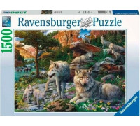 Ravensburger Puzzle 1500el Wiosenne wilki 165988 RAVENSBURGER