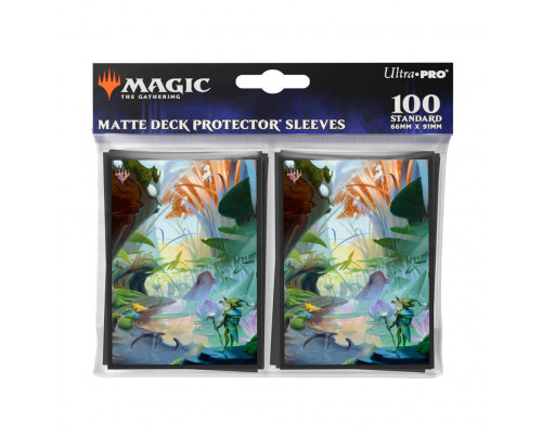 UP - Bloomburrow 100ct Deck Protector Sleeves Blue for Magic: The Gathering (100 Sleeves)