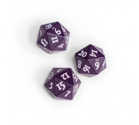 UP - Vivid Heavy Metal D20 Dice - Midnight Plum
