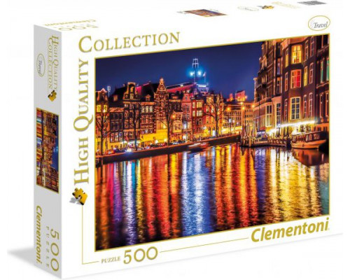 Clementoni Puzzle 500 elementów Amsterdam nocą (35037)