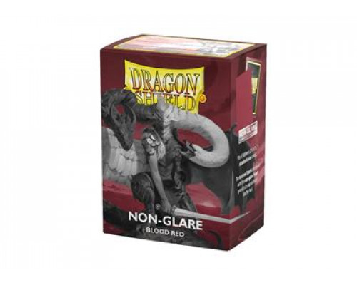 Dragon Shield Matte Non-Glare Sleeves - Blood Red (100 Sleeves)