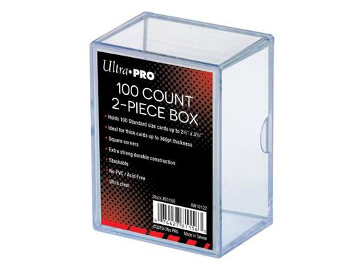 UP - 2-Piece Storage Box - for 100 Cards - Clear