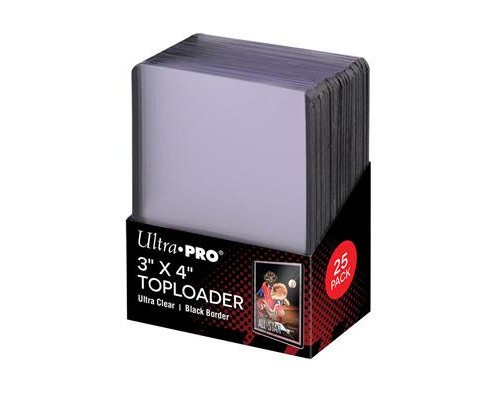 UP - Toploader - 3" x 4" Black Border (25 pieces)