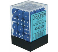 Chessex Opaque 12mm d6 with pips Dice Blocks (36 Dice) - Blue w/white