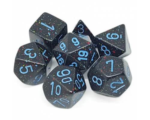 Chessex Speckled Polyhedral 7-Die Set - Blue Stars