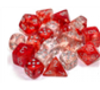 Chessex 12mm d6 Blocks - Nebula TM 12mm d6 Red/silver Luminary Dice Block™ (36 dice)