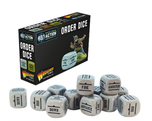 Bolt Action - Orders Dice - Grey (12)