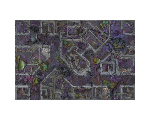 Kraken Wargames Gaming Mat - Corrupted Warzone City 6x4 2.0