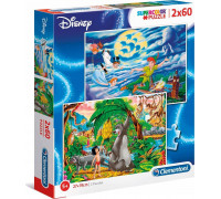 Clementoni Puzzle 2x60 Super Kolor Peter Pan + Jungle Book