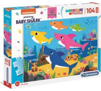 Clementoni Puzzle 104 elementów Maxi Baby Shark (23751)