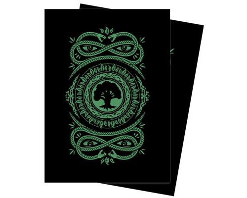 UP - Standard Sleeves for Magic: The Gathering Mana 7 Forest (100 Sleeves)
