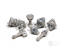 PolyHero Cleric 8 Dice Set Spirited Steel