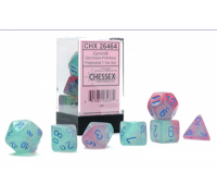 Gemini Polyhedral Gel Green-Pink/blue Luminary 7-Die Set