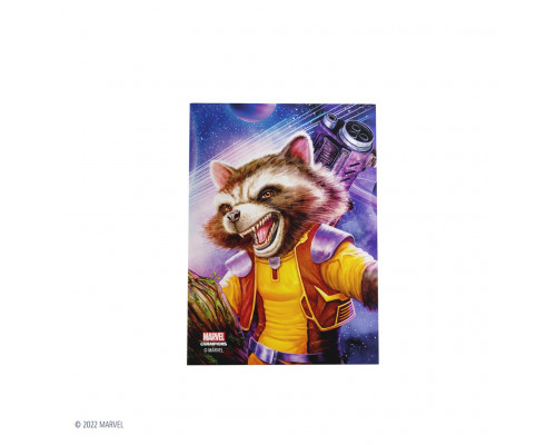 Gamegenic - Marvel Champions FINE ART Sleeves – Rocket Raccoon (51 Sleeves)