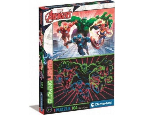 Clementoni PUZZLE 104EL CLM 27554 GLOW MARVEL AVENGERS PUD