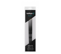 Vallejo - Brush Set / Pro Modeler - Design Set - Natural Hair (Sizes 0, 1 & 2)