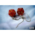 Chessex Hook Earrings Glitter Ruby Mini-Poly d20 Pair