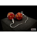 Chessex Hook Earrings Glitter Ruby Mini-Poly d20 Pair