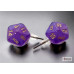 Chessex Stud Earrings Borealis Royal Purple Mini-Poly d20 Pair