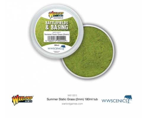 Battlefields & Basing: Summer 2mm Static Grass (180ml)