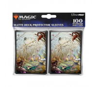 UP - Bloomburrow 100ct Deck Protector Sleeves White for Magic: The Gathering (100 Sleeves)