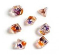 Sirius Dice - Dice Set - Purple, Orange Clear