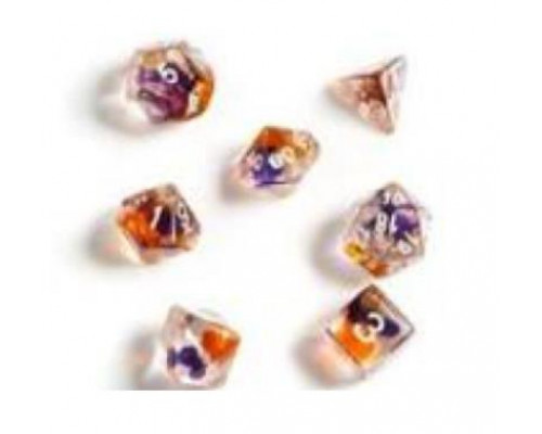 Sirius Dice - Dice Set - Purple, Orange Clear