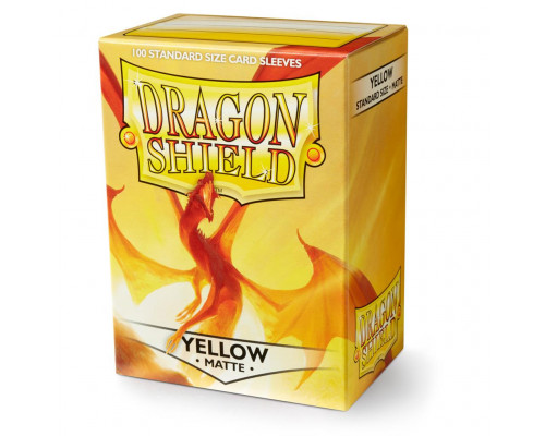 Dragon Shield Standard Sleeves - Matte Yellow (100 Sleeves)