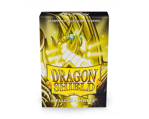 Dragon Shield Small Sleeves - Japanese Matte Yellow (60 Sleeves)