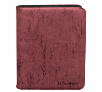 UP - Zippered Suede 9-Pocket Premium PRO-Binder - Ruby