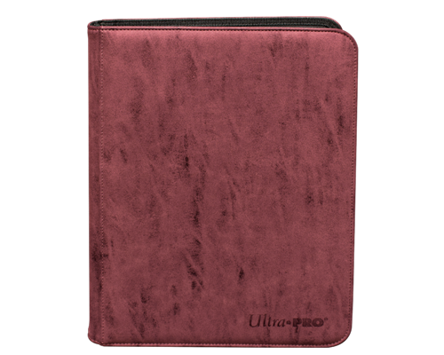 UP - Zippered Suede 9-Pocket Premium PRO-Binder - Ruby