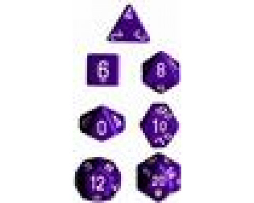 Chessex Opaque Polyhedral 7-Die Sets - Purple w/white