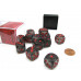 Chessex Translucent 16mm d6 with pips Dice Blocks (12 Dice) - Smoke w/red