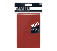 UP - Standard Deck Protector - PRO-Matte Red (100 Sleeves)