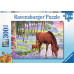 Ravensburger Puzzle 300 elementów - Konie o zachodzie słońca