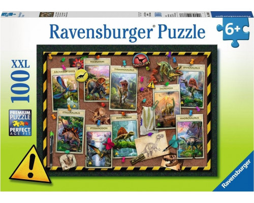 Ravensburger Puzzle 100 elementów - Kolekcja dinozaurów