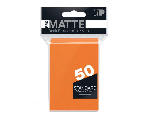 UP - Standard Sleeves - Pro-Matte - Non Glare - Orange (50 Sleeves)
