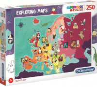 Clementoni Puzzle 250 elementów Exploring Maps Great People in Europe
