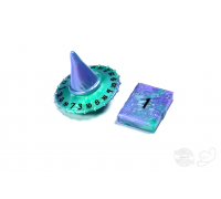 PolyHero Wizard d20 Wizard Hat and d2 Spellbook in Aether Mist