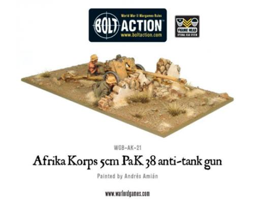 Bolt Action - Afrika Korps 5cm PaK 38 anti-tank gun - EN